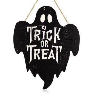 Halloween Ghost Door Sign Decorations Halloween Door Hanging Sign Wooden